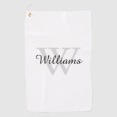 Personalisiertes Monogramm Anfangsbuchstabe und Na Golfhandtuch (Vorderseite)