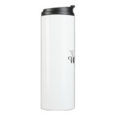 Personalisiertes Monogramm Anfangsbuchstabe und Na Thermosbecher (Nach links gedreht)