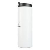 Personalisiertes Monogramm Anfangsbuchstabe und Na Thermosbecher (Nach rechts gedreht)