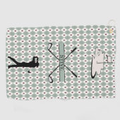 Personalisiertes Monogramm Argyle Benutzerdefinier Golfhandtuch (Horizontal)