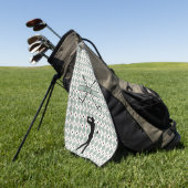 Personalisiertes Monogramm Argyle Benutzerdefinier Golfhandtuch (Gras)