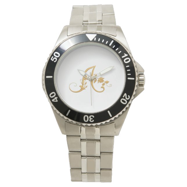Personalisiertes Monogramm - Armbanduhr (Vorderseite)