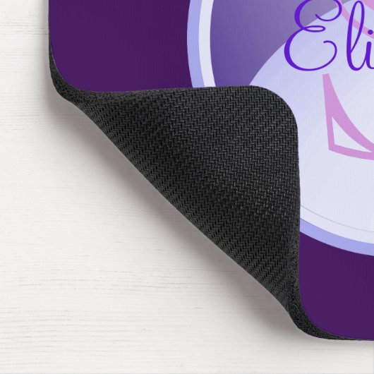 Personalisiertes Monogramm auf einem Lila Lavendel Mousepad (Ecke)