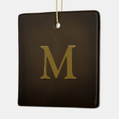 Personalisiertes Monogramm aus antikem Gold Keramikornament (Links)