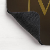 Personalisiertes Monogramm aus antikem Gold Mousepad (Ecke)