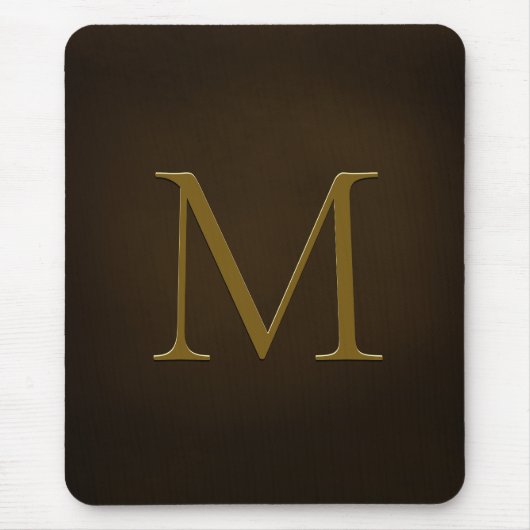 Personalisiertes Monogramm aus antikem Gold Mousepad (Vorne)