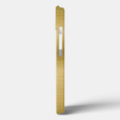 Personalisiertes Monogramm aus gebürstetem Gold Case-Mate iPhone Hülle (Rückseite / Links)