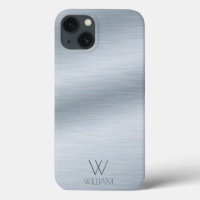 Personalisiertes Monogramm aus gebürstetem Silber