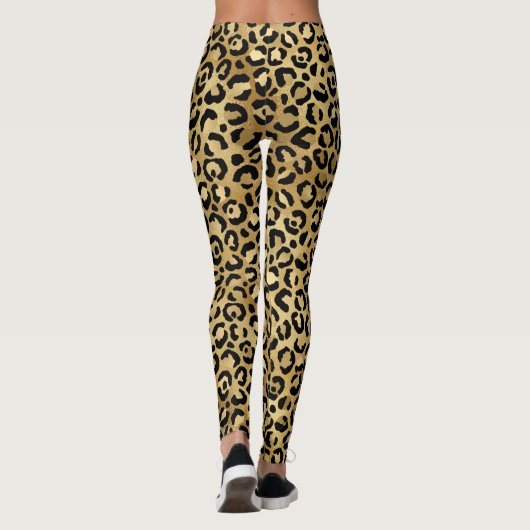 Personalisiertes Monogramm aus Leopard Leggings (Rückseite)