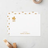 Personalisiertes Monogramm aus Ochsenapfelleder Mitteilungskarte (Vorderseite/Rückseite Beispiel)