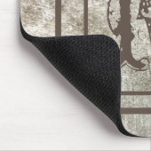 Personalisiertes Monogramm aus rustikalem Stein Mousepad (Ecke)