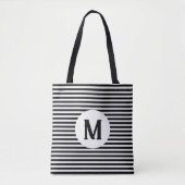Personalisiertes Monogramm aus schwarzem und weiße Tasche (Vorderseite)