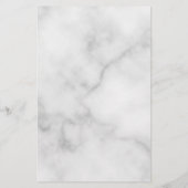 Personalisiertes Monogramm aus weißem Marmor und N Briefpapier (Rückseite)