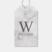 Personalisiertes Monogramm aus weißem Marmor und N Geschenkanhänger (Vorderseite)