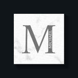 Personalisiertes Monogramm aus weißem Marmor und N Leinwanddruck<br><div class="desc">Personalisiert Monogram und Name Design zeichnen sich durch personalisierte Monogramme und Namen im klassischen Serif-Schriftart-Stil aus. Perfekt als Wohngestaltungen,  Hauswärme Geschenke,  Feriengeschenke für Familien,  Neuvermählte und mehr.</div>
