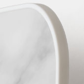 Personalisiertes Monogramm aus weißem Marmor und N Pickleball Schläger (Linke Seite)