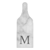 Personalisiertes Monogramm aus weißem Marmor und N