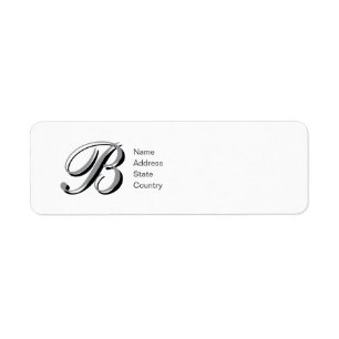 Personalisiertes Monogramm B Script Rücksendeadres