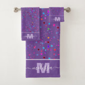 Personalisiertes Monogramm-Badehandtuch Badhandtuch Set (Insitu)