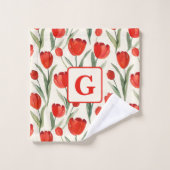 Personalisiertes Monogramm Badhandtuch Set (Waschlappen)