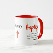 Personalisiertes Monogramm BAPTIZIERT Tasse (VorderseiteRechts)