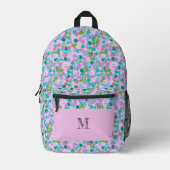 Personalisiertes Monogramm Bedruckter Rucksack (Vorderseite)