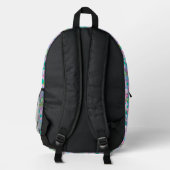 Personalisiertes Monogramm Bedruckter Rucksack (Rückseite)