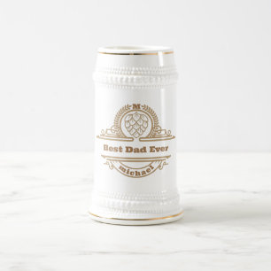 Personalisiertes Monogramm Bester Vater je Bierste Bierglas