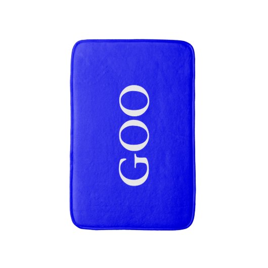 Personalisiertes Monogramm Blau Badematte (Vorderseite Vertikal)