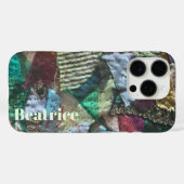 Personalisiertes Monogramm blaues Bordeaux abstrak Case-Mate iPhone Hülle (Rückseite (Horizontal))