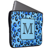 Personalisiertes Monogramm, blaues Laptopschutzhülle (Vorne Rechts)