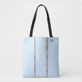 Personalisiertes Monogramm Blaurosa Modernes Templ Tasche (Vorderseite)