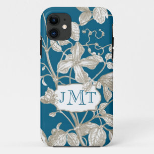 Personalisiertes Monogramm, blühende Rebe Case-Mate iPhone Hülle