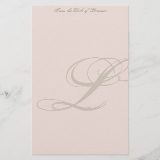 Personalisiertes Monogramm-Briefpapier Briefpapier (Vorderseite)