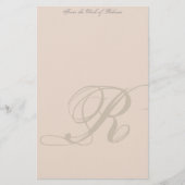 Personalisiertes Monogramm-Briefpapier Briefpapier (Vorderseite)