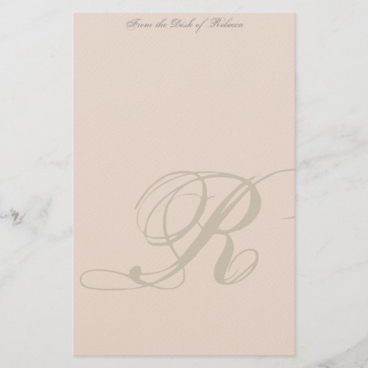 Personalisiertes Monogramm-Briefpapier Briefpapier (Vorderseite)
