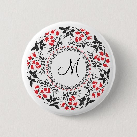 Personalisiertes Monogramm Button (Vorderseite)
