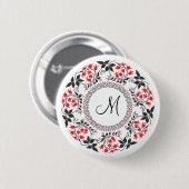 Personalisiertes Monogramm Button (Vorne & Hinten)