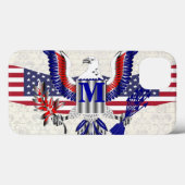 Personalisiertes Monogramm Case-Mate iPhone Hülle (Rückseite (Horizontal))