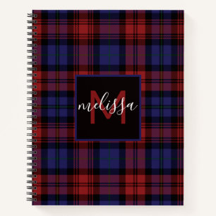 Personalisiertes Monogramm Clan MacLachlan Tartan Notizblock