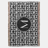 Personalisiertes Monogramm Decke (Vorderseite Vertikal)