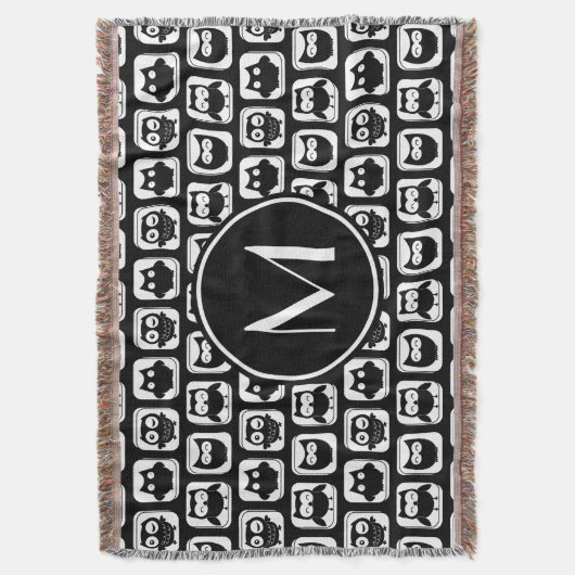 Personalisiertes Monogramm Decke (Vorderseite Vertikal)