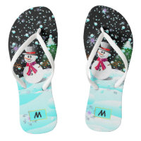 Personalisiertes Monogramm der Snowman-"frohen
