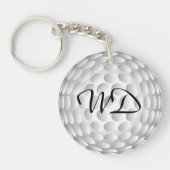 Personalisiertes Monogramm des Golfballs Schlüsselanhänger (Vorderseite)