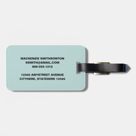 Personalisiertes Monogramm des Larcrosse-Sticks Gepäckanhänger (Rückseite horizontal)