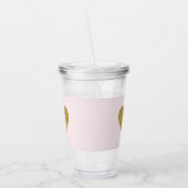 Personalisiertes Monogramm des modernen Goldenen H Acryltrinkbecher (Links)