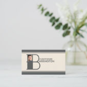 Personalisiertes Monogramm des Visitenkarte (Stehend Vorderseite)