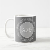 Personalisiertes Monogramm-Design. Kaffeetasse (Links)