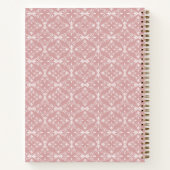 Personalisiertes Monogramm Dusty Rose Vektor Muste Notizblock (Rückseite)