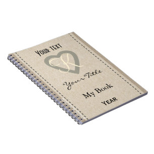 Personalisiertes Monogramm Einfaches Herz Notizblock